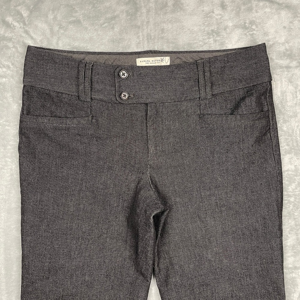 Banana Republic Sloan Fit Pants Womens Gray Bootcut Stretch Dress Trousers 8 - Picture 3 of 13